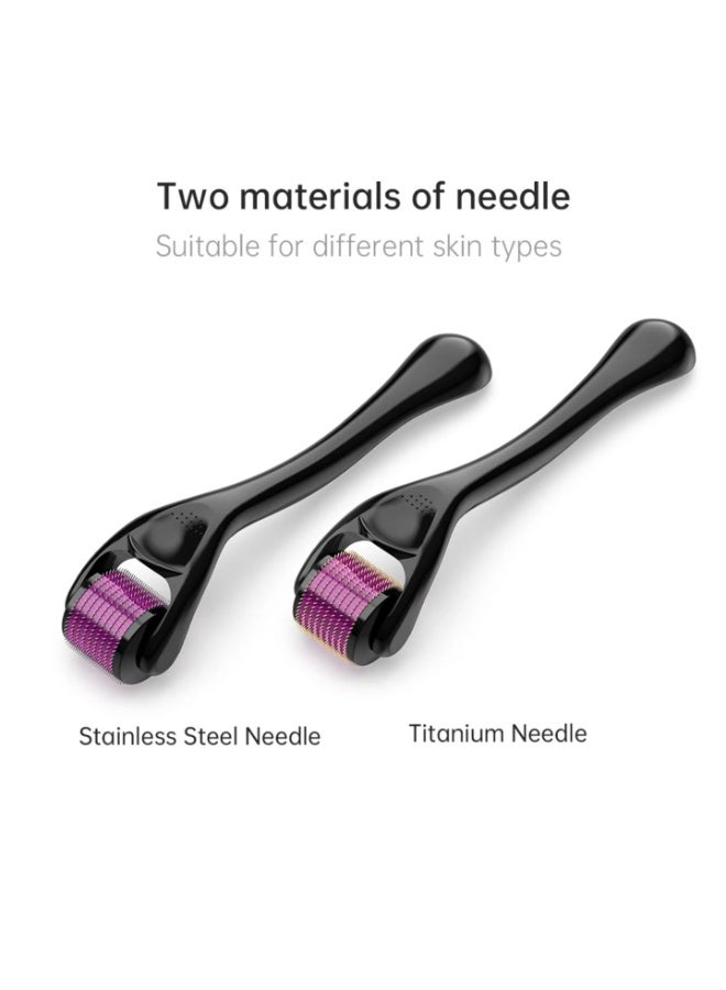 Jagravo Derma Roller Pack of 2, 540 Titanium Needles Microneedling Roller for Hair Growth, Face, Beard and Scalp Care, Anti Aging, Acne Scar and Stretch Mark Treatment with Storage Case - Image 3